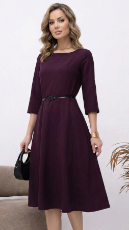Rochii de toamna - Rochie Fia midi bordo