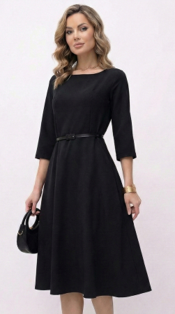 Rochii marimi mari - Rochie Fia midi neagra