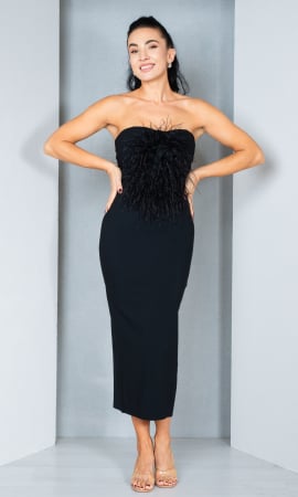 Rochii de banchet - Rochie Finley midi neagra
