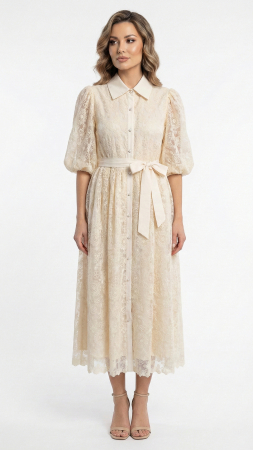 Vara - Rochie Franchesca midi crem