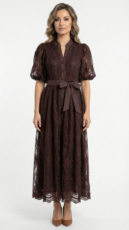 Femei - Rochie Franchesca midi maro
