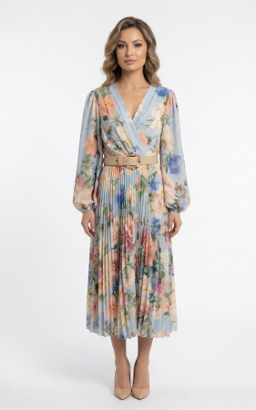 Rochii de toamna - Rochie Galilee midi bleu