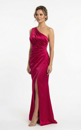 Rochii de nasa - Rochie Gemma lunga fucsia1