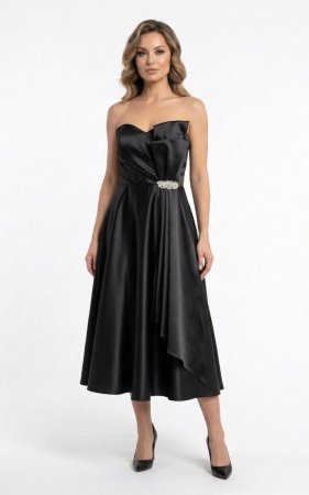 Rochii de nasa - Rochie Georgiana midi neagra