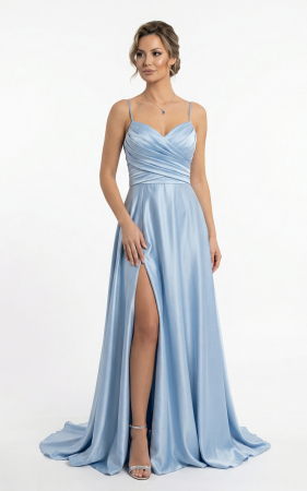 Rochii fabricate in Romania - Rochie Gia lunga bleu