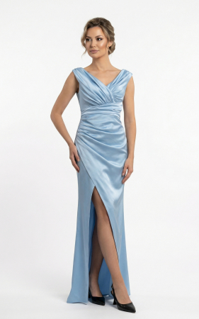 Rochii de nasa - Rochie Giana lunga bleu