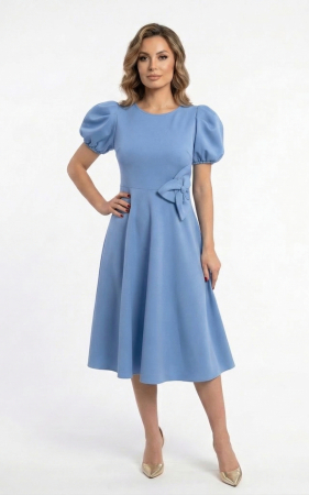 Rochii marimi mari - Rochie Giannah midi bleu