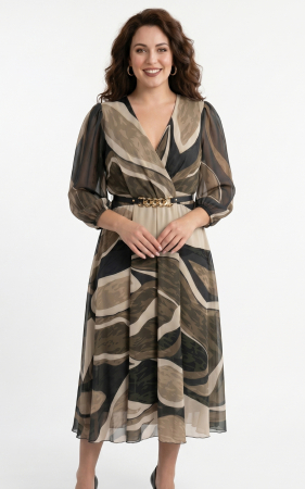MODELE - Rochie Giulianna midi maro