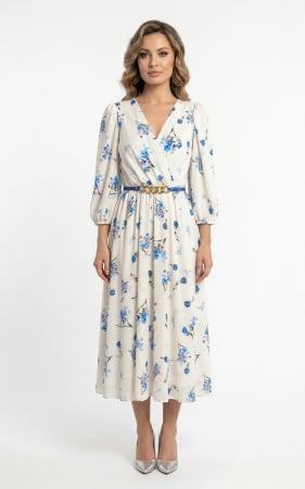 Rochii fabricate in Romania - Rochie Goddess midi alba