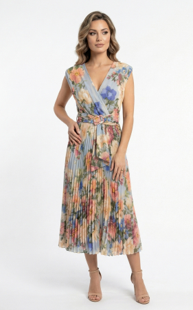 Vara - Rochie Gretchen midi bleu