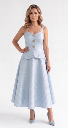 Rochii cocktail - Rochie Harleigh midi bleu