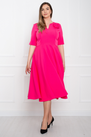 Rochie midi fucsia [2]