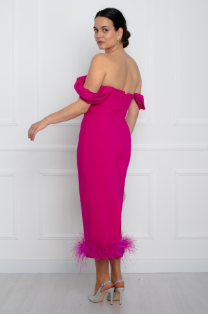 Rochie midi fucsia [2]