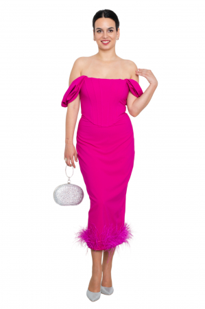 Rochie midi fucsia [3]