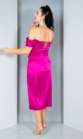 Rochie Jude midi fucsia [3]