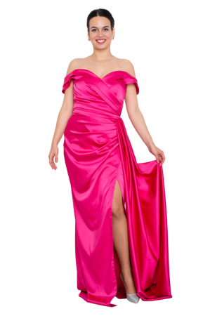 Rochie lunga fucsia [3]