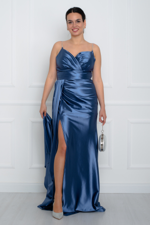 Rochii lungi - Rochie lunga bleumarin