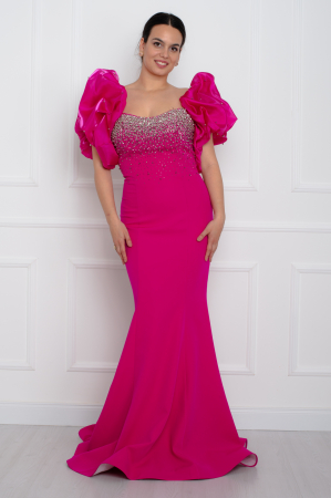 Rochii lungi - Rochie lunga fucsia