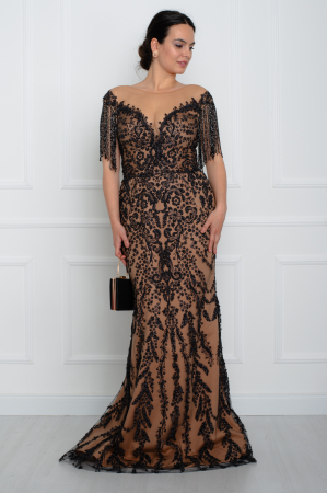 Rochii lungi - Rochie lunga crem