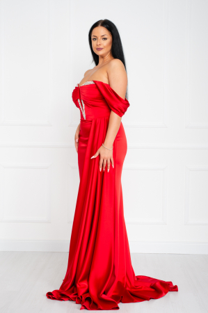 Rochie Laura lunga rosie [1]