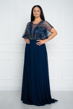 Rochii lungi - Rochie lunga bleumarin