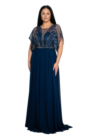 Rochie lunga bleumarin [4]