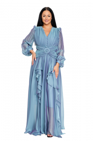 Rochie Lucia lunga bleu [4]