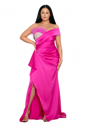 Rochie lunga fucsia [4]