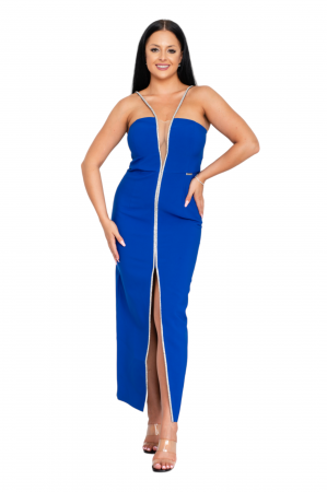 Rochie Lyla midi albastra [4]