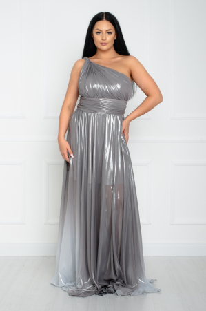 Rochii lungi - Rochie lunga argintie