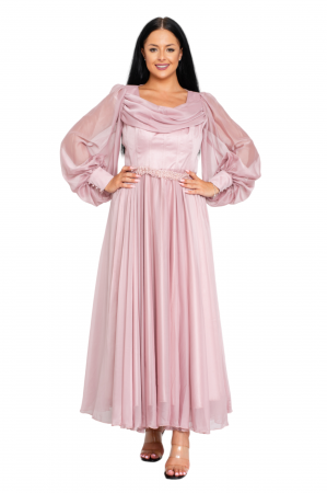 Rochie Megan midi pudra [4]