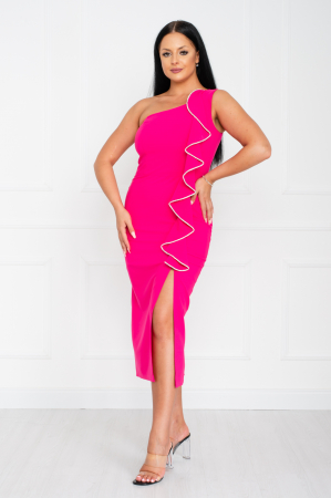 Rochie Melanie midi fucsia [2]