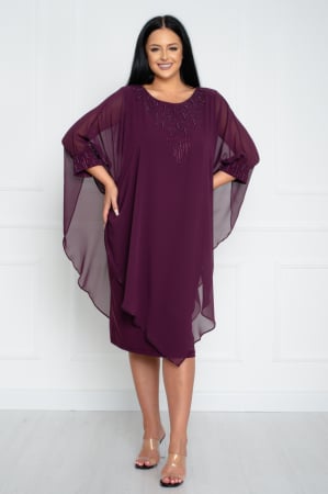 Rochii fabricate in Romania - Rochie Naomi midi mov