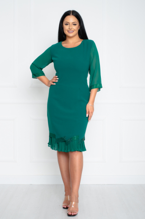 Rochii midi - Rochie Nicole midi verde