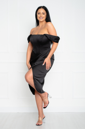 Rochie Noelle midi neagra [2]