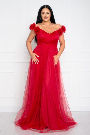 Rochie Nora lunga rosie [1]