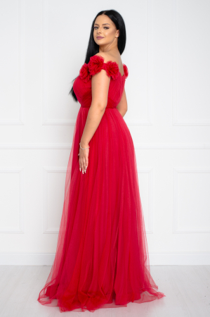 Rochie Nora lunga rosie [3]