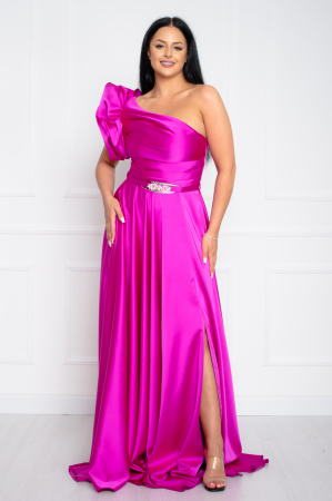 Rochii fabricate in Romania - Rochie Oakley lunga fucsia
