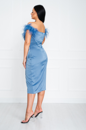 Rochie Reign midi bleu [3]