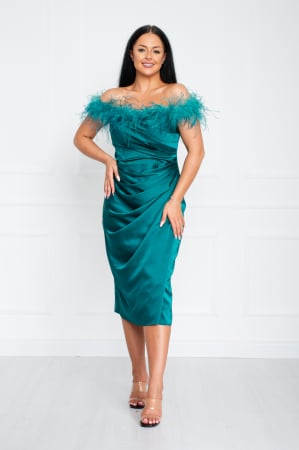 Rochii midi - Rochie Reign midi verde