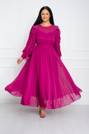 Rochie Riley midi fucsia [1]