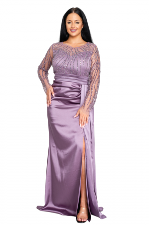 Rochie Sabrina lunga mov [4]