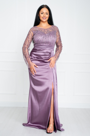 Rochie Sabrina lunga mov [1]