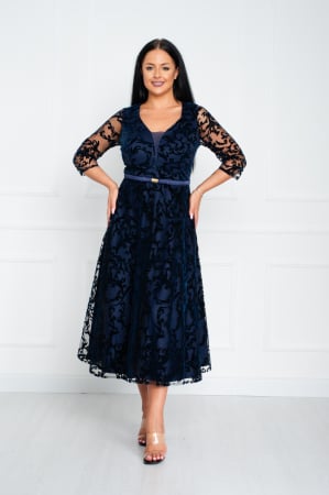 Rochii de nunta - Rochie Sadie midi bleumarin