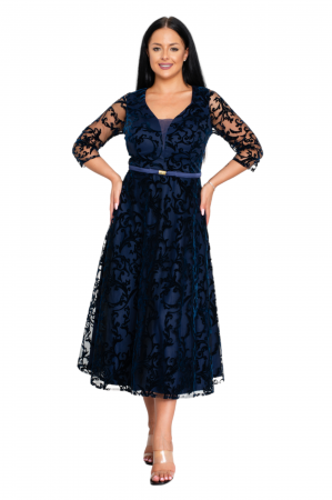 Rochie Sadie midi bleumarin [3]
