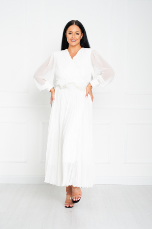 Rochii cununie civila - Rochie Saige midi alba