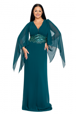 Rochie Samantha lunga verde [3]