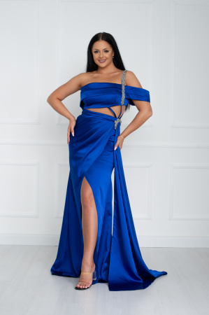 Rochie Selena lunga albastra [1]