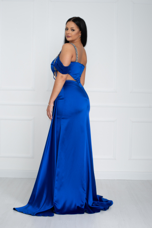 Rochie Selena lunga albastra [3]