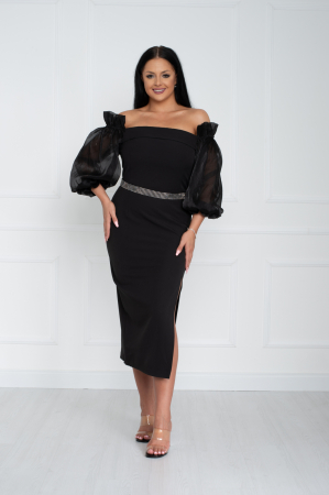 Rochii de nunta - Rochie Serena midi neagra